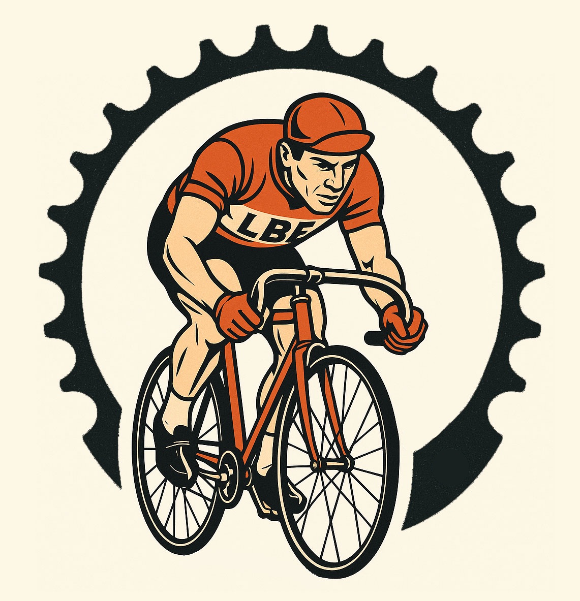 Cycliste en pleine échappée